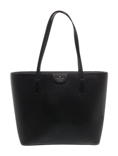 Pre-owned Kate Spade Leather Tote In Black