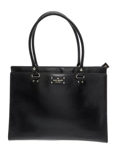 Pre-owned Kate Spade Leather Tote In Black