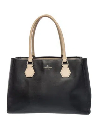 Pre-owned Kate Spade Leather Tote In Black