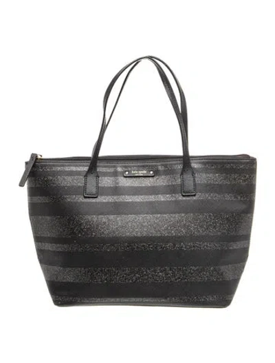 Pre-owned Kate Spade Leather Tote In Black