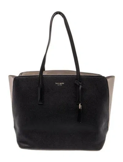 Pre-owned Kate Spade Leather Tote In Black