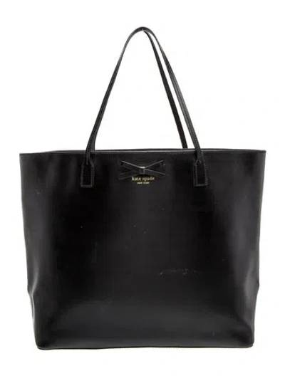 Pre-owned Kate Spade Leather Tote In Black