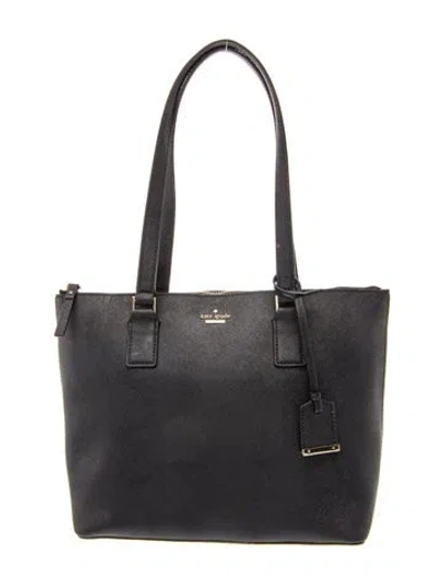 Pre-owned Kate Spade Leather Tote In Black