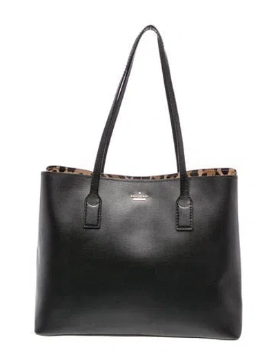 Pre-owned Kate Spade Leather Tote In Black