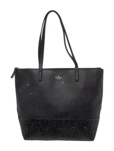 Pre-owned Kate Spade Leather Tote In Black