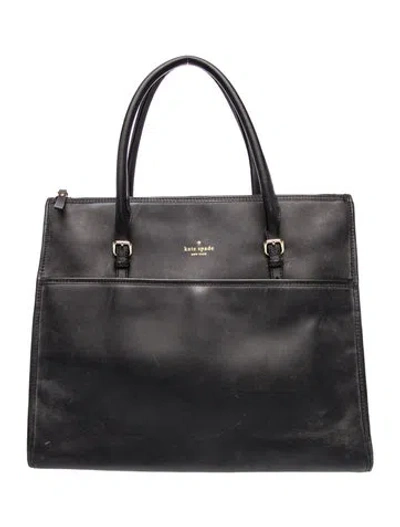 Pre-owned Kate Spade Leather Tote In Black