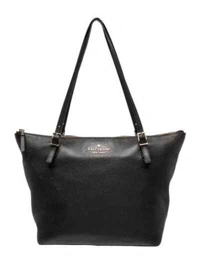 Pre-owned Kate Spade Leather Tote In Black