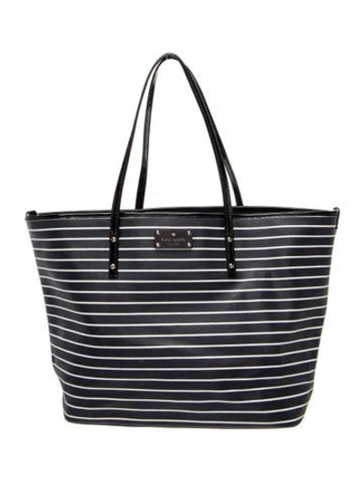 Pre-owned Kate Spade Leather Tote In Black