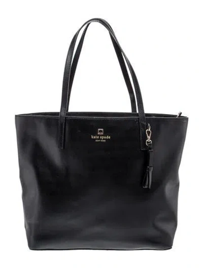 Pre-owned Kate Spade Leather Tote In Black