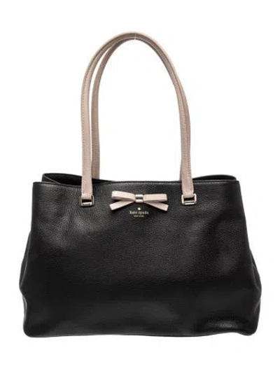 Pre-owned Kate Spade Leather Tote In Black