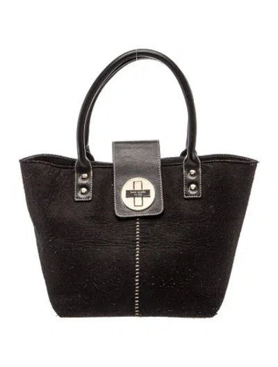 Pre-owned Kate Spade Leather Tote In Black