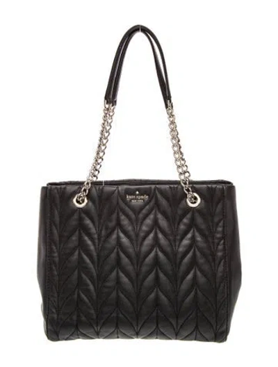 Pre-owned Kate Spade Leather Tote In Black