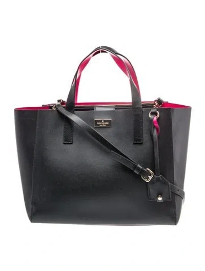 Pre-owned Kate Spade Leather Tote In Black
