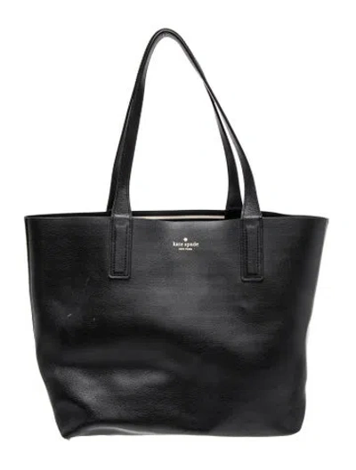 Pre-owned Kate Spade Leather Tote In Black