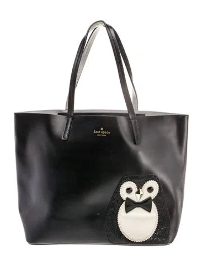 Pre-owned Kate Spade Leather Tote In Black