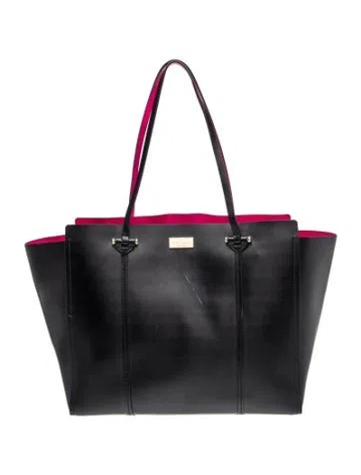 Pre-owned Kate Spade Leather Tote In Black