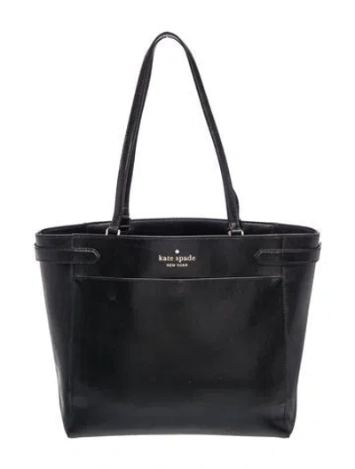 Pre-owned Kate Spade Leather Tote In Black