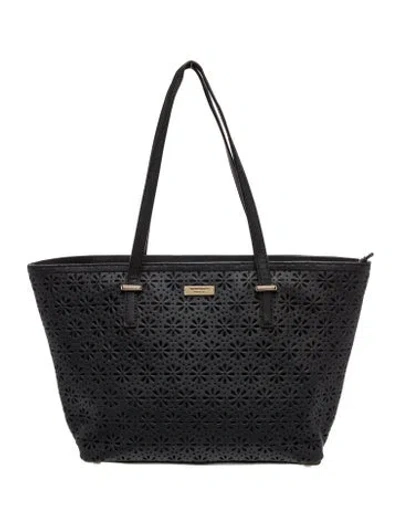 Pre-owned Kate Spade Leather Tote In Black