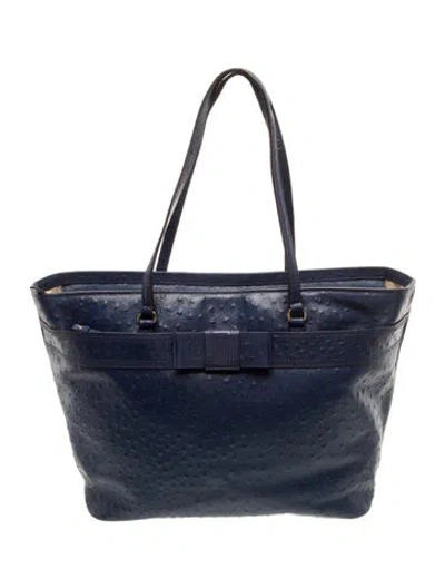 Pre-owned Kate Spade Leather Tote In Blue