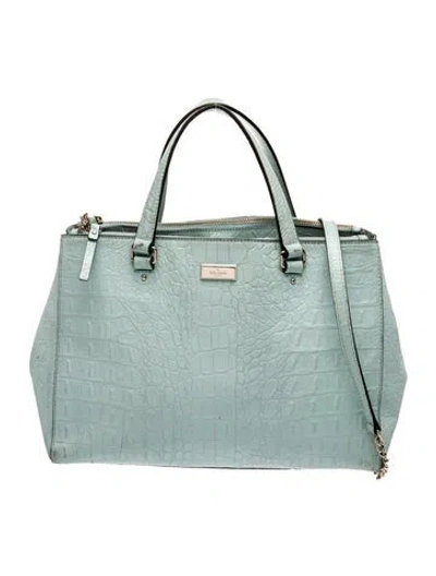 Pre-owned Kate Spade Leather Tote In Blue