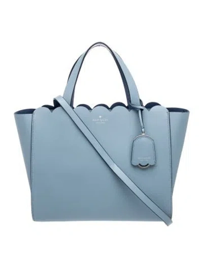 Pre-owned Kate Spade Leather Tote In Blue