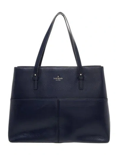 Pre-owned Kate Spade Leather Tote In Blue