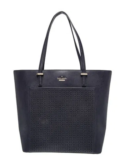 Pre-owned Kate Spade Leather Tote In Blue