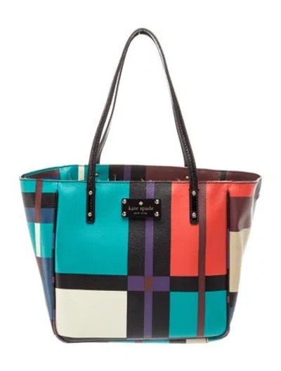 Pre-owned Kate Spade Leather Tote In Blue