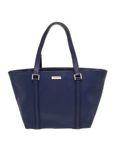 Pre-owned Kate Spade Leather Tote In Blue