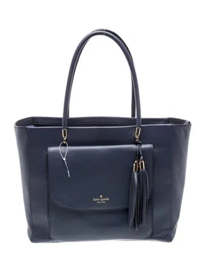 Pre-owned Kate Spade Leather Tote In Blue