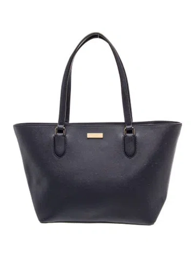 Pre-owned Kate Spade Leather Tote In Blue