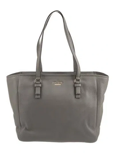 Pre-owned Kate Spade Leather Tote In Gray