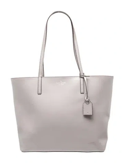 Pre-owned Kate Spade Leather Tote In Gray