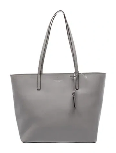 Pre-owned Kate Spade Leather Tote In Gray