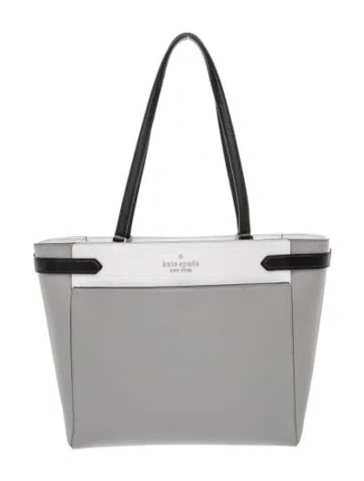 Pre-owned Kate Spade Leather Tote In Gray