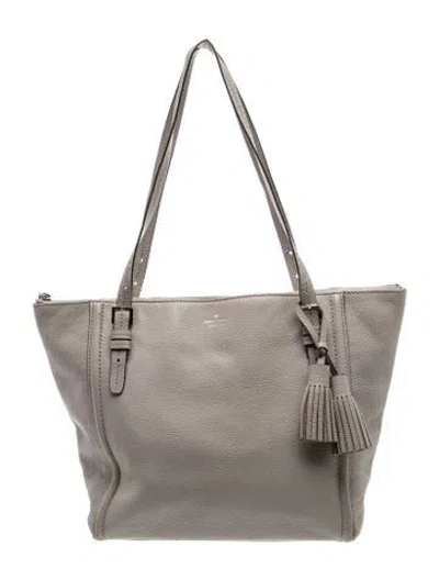 Pre-owned Kate Spade Leather Tote In Gray