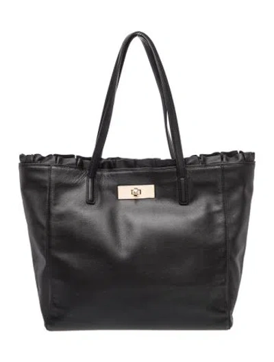 Pre-owned Kate Spade Leather Tote In Gray