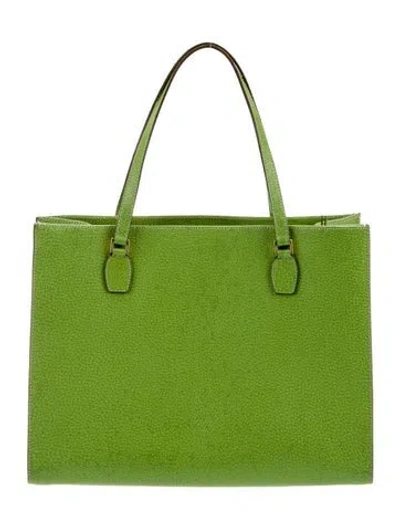 Pre-owned Kate Spade Leather Tote In Green