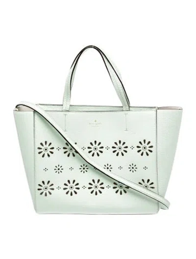 Pre-owned Kate Spade Leather Tote In Green