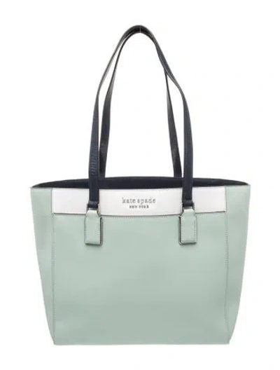Pre-owned Kate Spade Leather Tote In Green