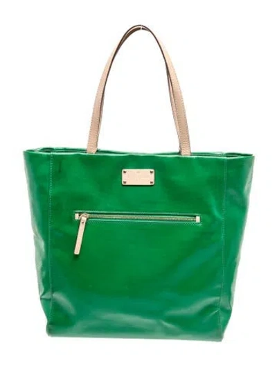 Pre-owned Kate Spade Leather Tote In Green