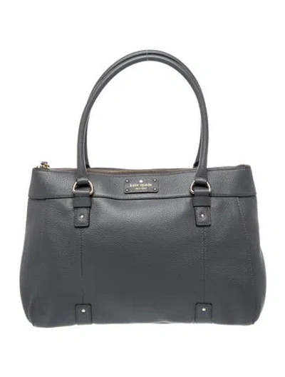 Pre-owned Kate Spade Leather Tote In Green