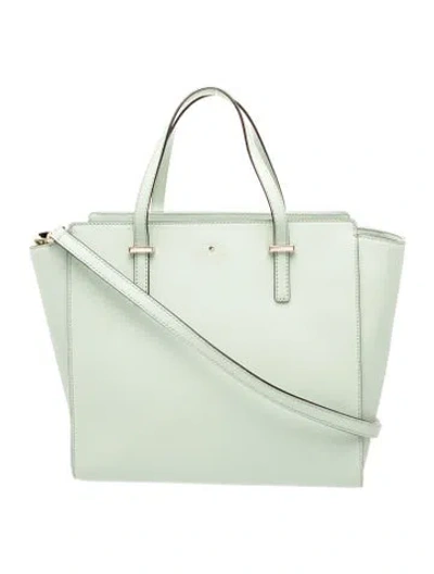 Pre-owned Kate Spade Leather Tote In Green