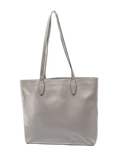 Pre-owned Kate Spade Leather Tote In Grey