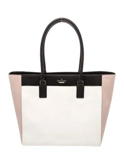 Pre-owned Kate Spade Leather Tote In Neutral