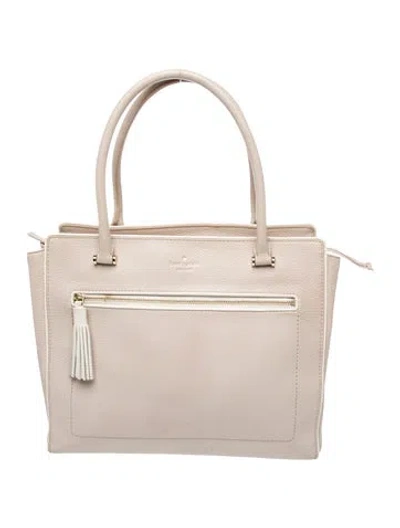 Pre-owned Kate Spade Leather Tote In Neutral