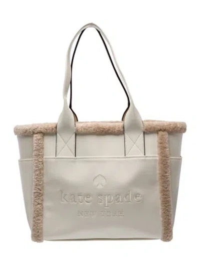 Pre-owned Kate Spade Leather Tote In Neutral