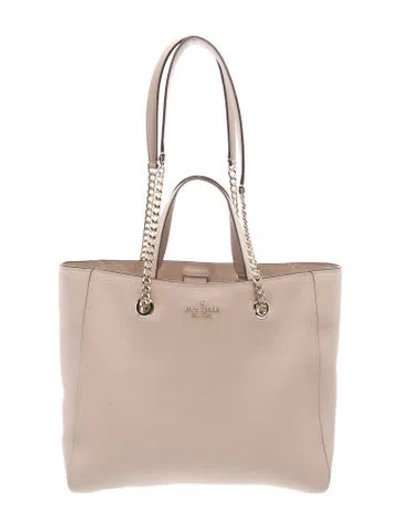 Pre-owned Kate Spade Leather Tote In Neutral