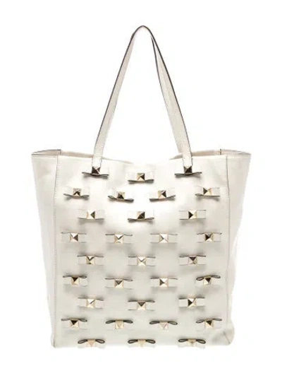 Pre-owned Kate Spade Leather Tote In Neutral