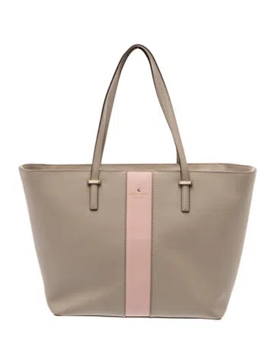 Pre-owned Kate Spade Leather Tote In Neutral